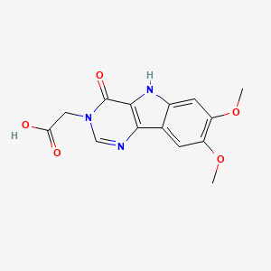 (7,8-dimethoxy-4-oxo-4,5-dihydro-3H-pyrimido[5,4-b]indol-3-yl)acetic acid