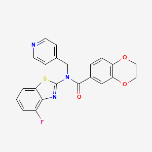 N-(4-fluorobenzo[d]thiazol-2-yl)-N-(pyridin-4-ylmethyl)-2,3-dihydrobenzo[b][1,4]dioxine-6-carboxamide