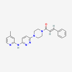(E)-1-(4-(6-((4-methylpyridin-2-yl)amino)pyridazin-3-yl)piperazin-1-yl)-3-phenylprop-2-en-1-one