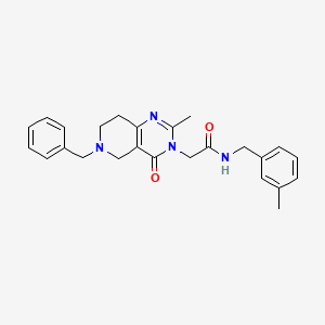 molecular formula C25H28N4O2 B2643396 2-(6-benzyl-2-methyl-4-oxo-5,6,7,8-tetrahydropyrido[4,3-d]pyrimidin-3(4H)-yl)-N-(3-methylbenzyl)acetamide CAS No. 1251687-71-4