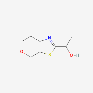molecular formula C8H11NO2S B2643405 1-(4H,6H,7H-Pyrano[4,3-D][1,3]thiazol-2-YL)ethan-1-OL CAS No. 1344367-35-6