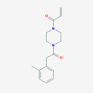 molecular formula C16H20N2O2 B2643410 1-[4-[2-(2-Methylphenyl)acetyl]piperazin-1-yl]prop-2-en-1-one CAS No. 2195370-87-5