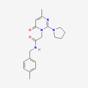 molecular formula C19H24N4O2 B2643412 N-(4-methylbenzyl)-2-(4-methyl-6-oxo-2-pyrrolidin-1-ylpyrimidin-1(6H)-yl)acetamide CAS No. 1251677-26-5