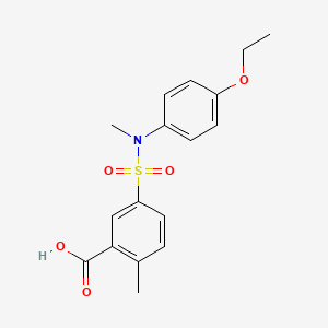 molecular formula C17H19NO5S B2643438 5-[(4-乙氧基-苯基)-甲基-磺酰氨基]-2-甲基-苯甲酸 CAS No. 379254-80-5