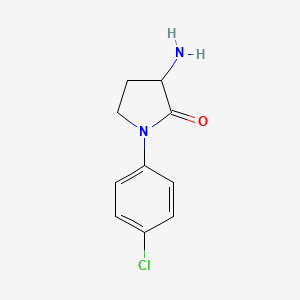 molecular formula C10H11ClN2O B2643449 3-Amino-1-(4-chlorophenyl)pyrrolidin-2-one CAS No. 5301-33-7