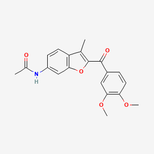 N-[2-(3,4-dimethoxybenzoyl)-3-methyl-1-benzofuran-6-yl]acetamide