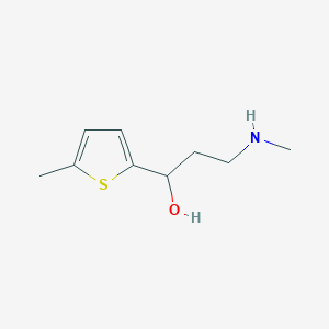 molecular formula C9H15NOS B2643460 3-(Methylamino)-1-(5-methylthiophen-2-yl)propan-1-ol CAS No. 1554486-07-5