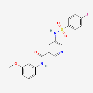 5-(4-fluorophenylsulfonamido)-N-(3-methoxyphenyl)nicotinamide
