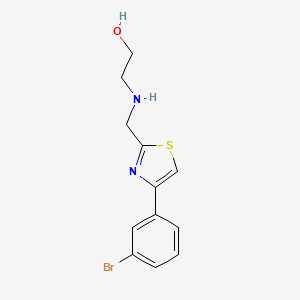 2-({[4-(3-Bromophenyl)-1,3-thiazol-2-yl]methyl}amino)ethan-1-ol