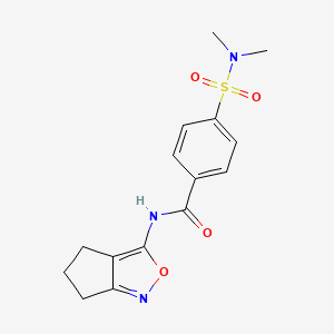 molecular formula C15H17N3O4S B2643476 N-(5,6-二氢-4H-环戊[c]异恶唑-3-基)-4-(N,N-二甲基磺酰胺)苯甲酰胺 CAS No. 941925-29-7