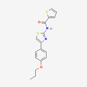 molecular formula C17H16N2O2S2 B2643477 N-[4-(4-丙氧基苯基)-1,3-噻唑-2-基]噻吩-2-甲酰胺 CAS No. 391225-30-2