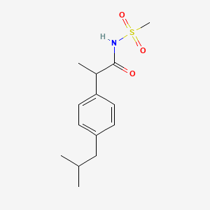 molecular formula C14H21NO3S B2643501 2-[4-(2-methylpropyl)phenyl]-N-methylsulfonylpropanamide CAS No. 957407-64-6