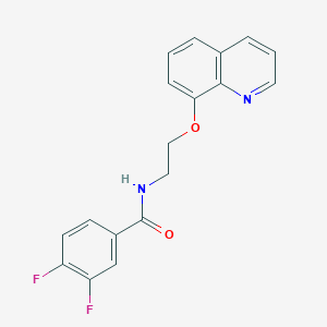 molecular formula C18H14F2N2O2 B2643505 3,4-difluoro-N-(2-(quinolin-8-yloxy)ethyl)benzamide CAS No. 1207055-67-1