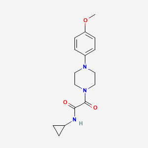 molecular formula C16H21N3O3 B2643508 N-环丙基-2-(4-(4-甲氧基苯基)哌嗪-1-基)-2-氧代乙酰胺 CAS No. 941999-39-9