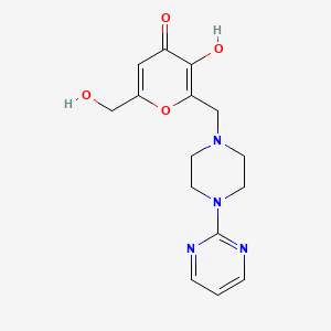 molecular formula C15H18N4O4 B2643514 3-hydroxy-6-(hydroxymethyl)-2-{[4-(pyrimidin-2-yl)piperazin-1-yl]methyl}-4H-pyran-4-one CAS No. 866019-66-1