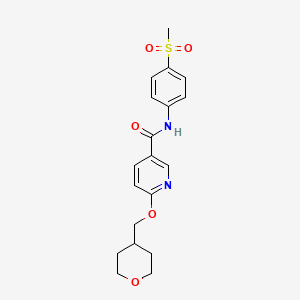 N-(4-(methylsulfonyl)phenyl)-6-((tetrahydro-2H-pyran-4-yl)methoxy)nicotinamide