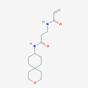 molecular formula C16H26N2O3 B2643525 N-(3-Oxaspiro[5.5]undecan-9-yl)-3-(prop-2-enoylamino)propanamide CAS No. 2361692-24-0