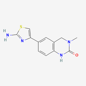 molecular formula C12H12N4OS B2643527 6-(2-Amino-1,3-thiazol-4-yl)-3-methyl-1,2,3,4-tetrahydroquinazolin-2-one CAS No. 109916-22-5