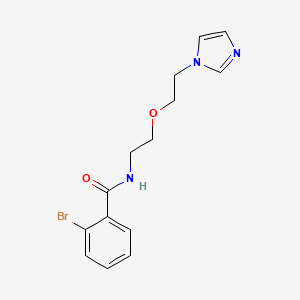 molecular formula C14H16BrN3O2 B2643528 N-(2-(2-(1H-imidazol-1-yl)ethoxy)ethyl)-2-bromobenzamide CAS No. 2034311-17-4