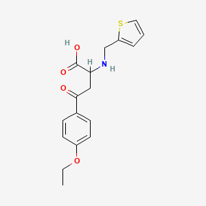 molecular formula C17H19NO4S B2643542 4-(4-ethoxyphenyl)-4-oxo-2-(thiophen-2-ylmethylamino)butanoic Acid CAS No. 329929-03-5