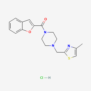 Benzofuran-2-yl(4-((4-methylthiazol-2-yl)methyl)piperazin-1-yl)methanone hydrochloride