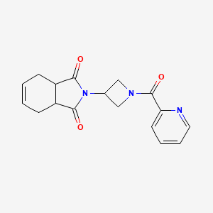 molecular formula C17H17N3O3 B2643547 2-(1-picolinoylazetidin-3-yl)-3a,4,7,7a-tetrahydro-1H-isoindole-1,3(2H)-dione CAS No. 1795422-68-2