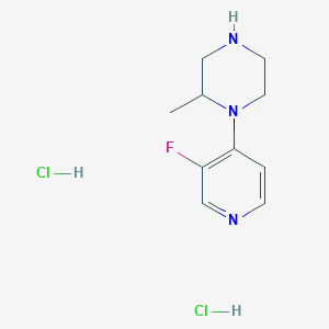 molecular formula C10H16Cl2FN3 B2643549 1-(3-Fluoropyridin-4-yl)-2-methylpiperazine dihydrochloride CAS No. 2225146-61-0