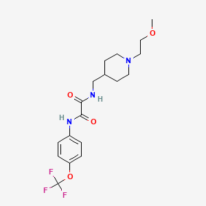 molecular formula C18H24F3N3O4 B2643554 N1-((1-(2-methoxyethyl)piperidin-4-yl)methyl)-N2-(4-(trifluoromethoxy)phenyl)oxalamide CAS No. 953225-69-9
