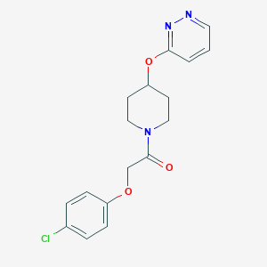 molecular formula C17H18ClN3O3 B2643557 2-(4-Chlorophenoxy)-1-(4-(pyridazin-3-yloxy)piperidin-1-yl)ethanone CAS No. 1448072-20-5