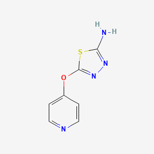 molecular formula C7H6N4OS B2643558 5-吡啶-4-基氧基-1,3,4-噻二唑-2-胺 CAS No. 1379368-57-6