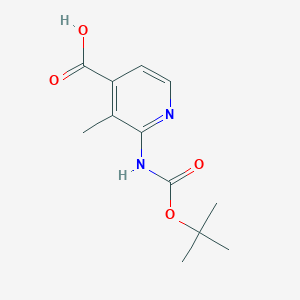 3-Methyl-2-[(2-methylpropan-2-yl)oxycarbonylamino]pyridine-4-carboxylic acid