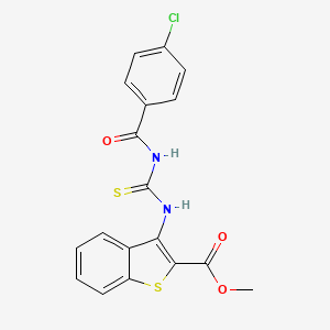 Methyl 3-(3-(4-chlorobenzoyl)thioureido)benzo[b]thiophene-2-carboxylate