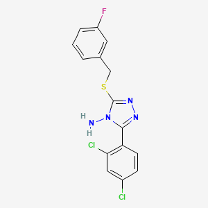 3-(2,4-Dichlorophenyl)-5-((3-fluorobenzyl)thio)-4H-1,2,4-triazol-4-ylamine