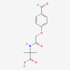 2-(2-(4-Formylphenoxy)acetamido)-2-methylpropanoic acid
