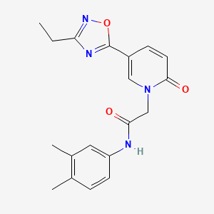 N-(3,4-dimethylphenyl)-2-(5-(3-ethyl-1,2,4-oxadiazol-5-yl)-2-oxopyridin-1(2H)-yl)acetamide
