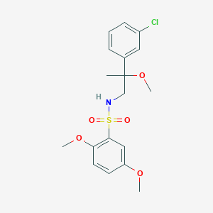 molecular formula C18H22ClNO5S B2643576 N-(2-(3-氯苯基)-2-甲氧基丙基)-2,5-二甲氧基苯磺酰胺 CAS No. 1798487-04-3