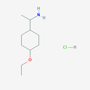 molecular formula C10H22ClNO B2643577 1-(4-乙氧基环己基)乙胺;盐酸盐 CAS No. 2460757-12-2