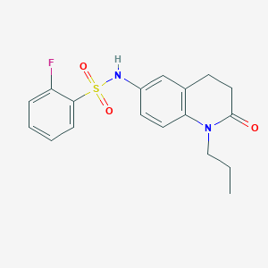 2-fluoro-N-(2-oxo-1-propyl-1,2,3,4-tetrahydroquinolin-6-yl)benzenesulfonamide