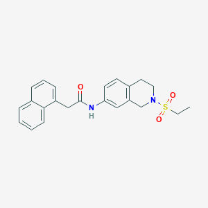 molecular formula C23H24N2O3S B2643584 N-(2-(ethylsulfonyl)-1,2,3,4-tetrahydroisoquinolin-7-yl)-2-(naphthalen-1-yl)acetamide CAS No. 954614-62-1