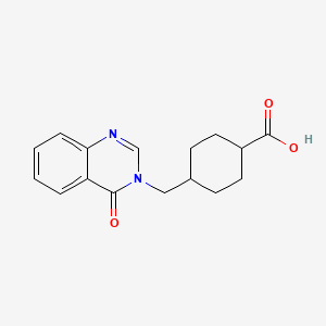 molecular formula C16H18N2O3 B2643585 trans-4-[(4-oxoquinazolin-3(4H)-yl)methyl]cyclohexanecarboxylic acid CAS No. 887833-44-5