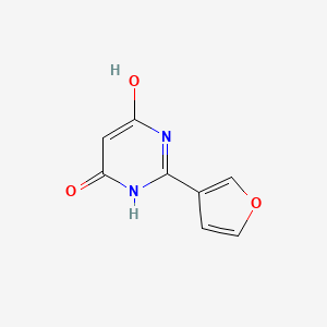 molecular formula C8H6N2O3 B2643592 2-(furan-3-yl)-4-hydroxy-1H-pyrimidin-6-one CAS No. 339366-66-4