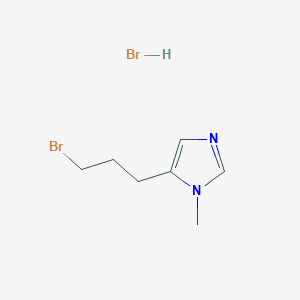 molecular formula C7H12Br2N2 B2643594 5-(3-bromopropyl)-1-methyl-1H-imidazole hydrobromide CAS No. 1909309-52-9