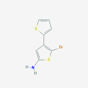 molecular formula C8H6BrNS2 B2643595 (2'-Bromo-2,3'-bithien-5'-YL)amine CAS No. 1177312-05-8