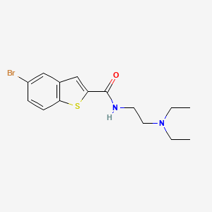 molecular formula C15H19BrN2OS B2643597 5-bromo-N-[2-(diethylamino)ethyl]-1-benzothiophene-2-carboxamide CAS No. 439108-11-9