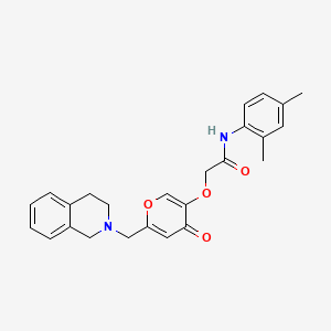 2-[6-(3,4-dihydro-1H-isoquinolin-2-ylmethyl)-4-oxopyran-3-yl]oxy-N-(2,4-dimethylphenyl)acetamide