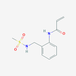 molecular formula C11H14N2O3S B2643601 N-[2-(Methanesulfonamidomethyl)phenyl]prop-2-enamide CAS No. 2361639-11-2