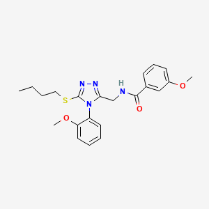 molecular formula C22H26N4O3S B2643602 N-[[5-butylsulfanyl-4-(2-methoxyphenyl)-1,2,4-triazol-3-yl]methyl]-3-methoxybenzamide CAS No. 391918-78-8