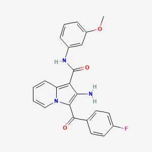 2-amino-3-(4-fluorobenzoyl)-N-(3-methoxyphenyl)indolizine-1-carboxamide