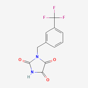 molecular formula C11H7F3N2O3 B2643605 1-[3-(trifluoromethyl)benzyl]-1H-imidazole-2,4,5(3H)-trione CAS No. 339104-08-4