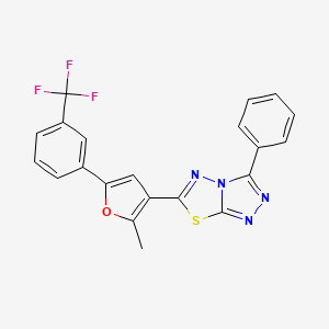 6-(2-Methyl-5-(3-(trifluoromethyl)phenyl)furan-3-yl)-3-phenyl-[1,2,4]triazolo[3,4-b][1,3,4]thiadiazole